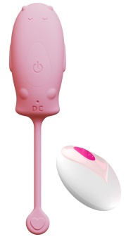 Розовое силиконовое виброяйцо с пультом ДУ