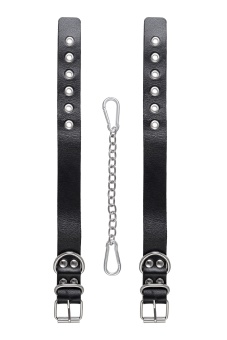 Черные оковы из одного ремешка с люверсами