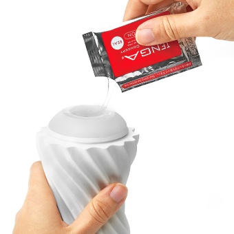 Мастурбатор зефирка Tenga FLEX Silky белый с мягким рельефом