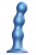 Рельефный фаллоимитатор Strap-On-Me Dildo Plug Balls размер S 12,5 см голубой