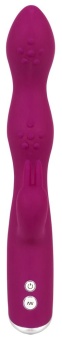 Фиолетовый вибратор G-Spot Rabbit Vibrator для стимуляции зон G и A - 23,6 см.