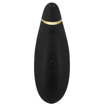 Бесконтактный клиторальный стимулятор Womanizer Premium чёрный/золото