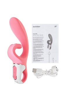 Вибратор с клиторальным стимулятором Satisfyer Hug Me 21,2 см розовый