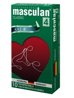 Презервативы Masculan Classic 4 XXL увеличенного размера - 10 шт