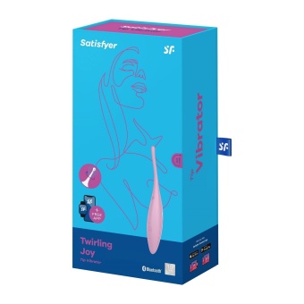 Точечный вибратор Satisfyer Twirling Joy с управлением от приложения розовый