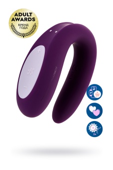 Вибратор для пар с управлением от приложения Satisfyer Double Joy фиолетовый