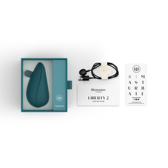 Вакуумный клиторальный стимулятор Womanizer Liberty 2 бирюзовый