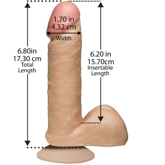 Реалистичный фаллоимитатор с мошонкой Doc Johnson Realistic Cock 15см телесный