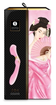 Двухсторонний вибратор Shunga ZOA розовый - 26,5 см