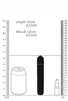 Длинная вибропуля Bullet Vibrator Extra Long черная