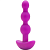 Анальные шарики с 2 моторчиками B-Vibe Triplet Anal Beads фиолетовые