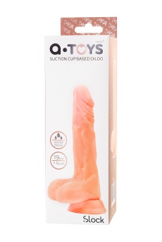Фаллоимитатор с мошонкой A-toys на присоске - 17,5 см