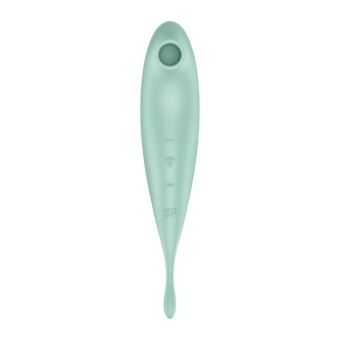 Двухсторонний вакуумный вибростимулятор Satisfyer Twirling Pro+ с приложением мятный