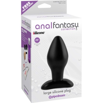 Большая анальная пробка Pipedream Anal Fantasy Collection Large Silicone Plug черная - 13 см