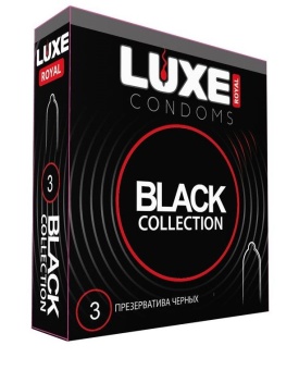 Черные презервативы LUXE Royal Black Collection - 3 шт.