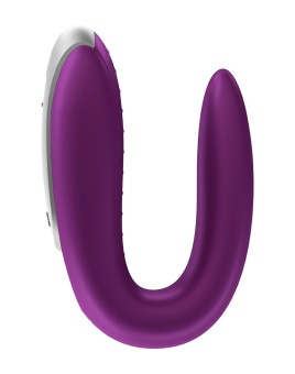 Парный вибратор Satisfyer Double Fun с управлением от приложения или пульта фиолетовый