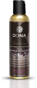 Вкусовое массажное масло Dona Kissable Oil Chocolate Mousse Шоколад - 125 мл