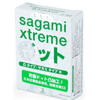 Утонченные рельефные презервативы Sagami Xtreme Type-E 3 шт