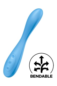 Гибкий вибратор Satisfyer G-Spot Flex 4+ с приложением голубой