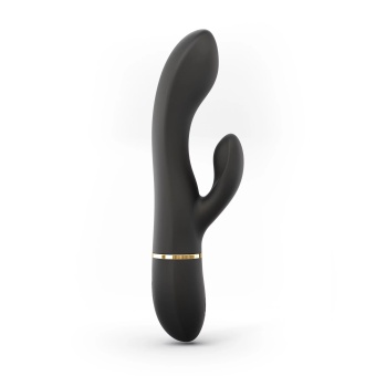 Черный вибратор-кролик Dorcel Glam Rabbit - 21 см.