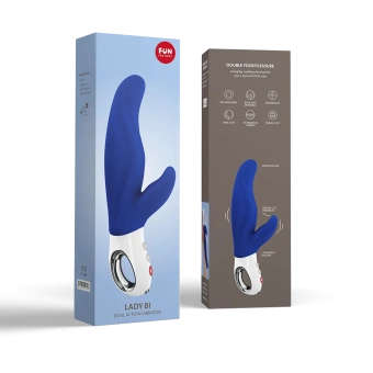 Вибратор со стимулятором клитора Fun Factory LADY BI синий