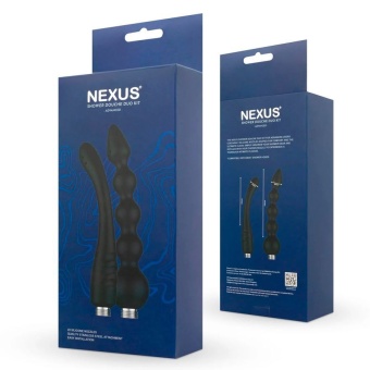 Набор из 2 насадок для анального душа Nexus Advanced чёрный