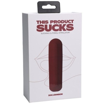 Компактный вакуумный стимулятор This Product Sucks красный