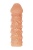 Телесная закрытая насадка с пучками шишечек Cock Sleeve Size L - 17,6 см.