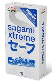 Презервативы Sagami Xtreme Ultrasafe с обильной смазкой 10 шт