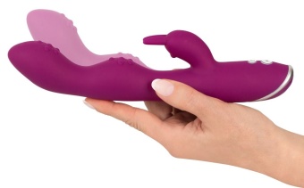 Фиолетовый вибратор G-Spot Rabbit Vibrator для стимуляции зон G и A - 23,6 см.
