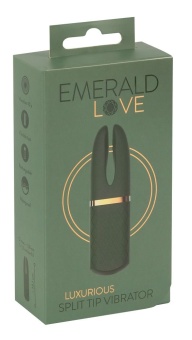 Мини-вибратор с двумя кончиками Emerald Love Luxurious Split Tip