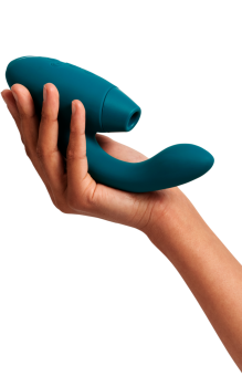 Вибратор с бесконтактной стимуляцией клитора Womanizer DUO 2 бирюзовый