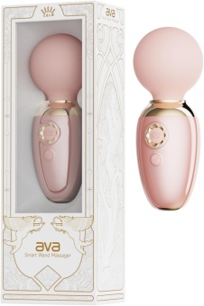 Нежно-розовый мини-вибратор с функцией нагрева Ava