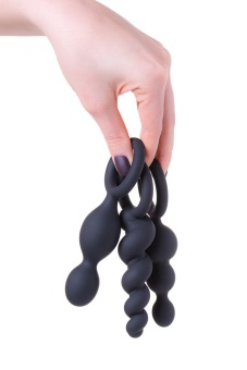 Набор чёрных анальных елочек Satisfyer Plugs
