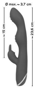 Фиолетовый вибратор G-Spot Rabbit Vibrator для стимуляции зон G и A - 23,6 см.
