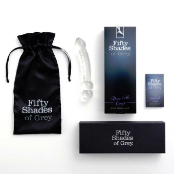 Cтеклянный стимулятор '50 оттенков серого' Glass Massage Wand прозрачный