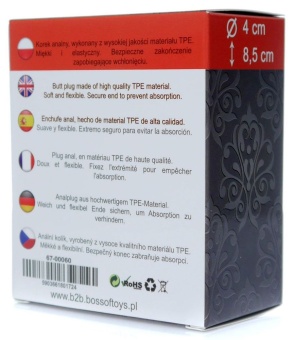 Черная анальная втулка Bubble - 8,5 см.