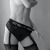 Кружевные трусики для страпона с подвязками Strap-On-Me Harness Lingerie Diva черные