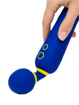 Вибромассажёр Romp Flip Wand Massager синий - 23 см