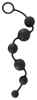 Анальные шарики Black Velvets Anal Beads чёрные - 40 см