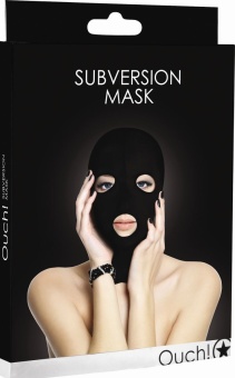 Маска с вырезами для глаз и рта Ouch! Subversion Mask чёрная