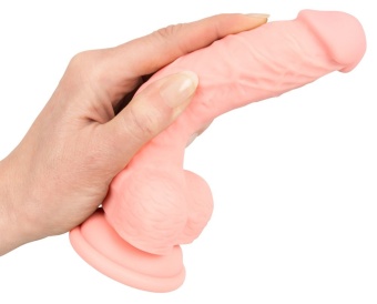 Гибкий силиконовый фаллоимитатор Medical Silicone Dildo - 18 см
