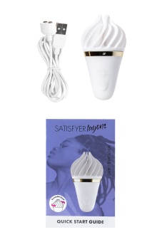 Мини-вибратор с нежными лепестками Satisfyer Sweet Treat белый