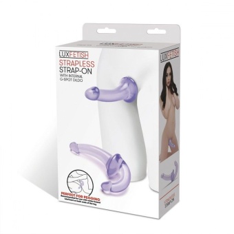 Фиолетовый безремневой страпон Lux Fetish Strapless Strap-on