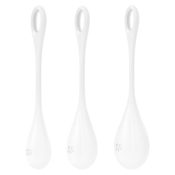 Набор из 3 белых вагинальных шариков Satisfyer Yoni Power 1