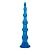Голубая анальная елочка на присоскеAnal Beads With Suction Base - 21,6 см.