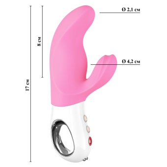 Вибратор со стимулятором клитора Fun Factory MISS Bi нежно-розовый