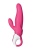 Ярко-розовый вибратор Satisfyer Mr. Rabbit с клиторальным отростком - 22,1 см.
