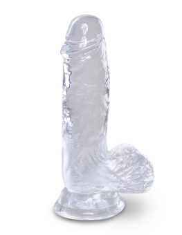 Прозрачный фаллоимитатор King Cock Clear 5  Cock with Balls - 15,2 см.