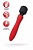 Красно-черный двусторонний вибромассажер Black Red - 21 см. Красно-черный двусторонний вибромассажер Black Red - 21 см.
